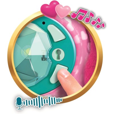 Clementoni 16680 BFF Emy La Mia Amica dei Segreti Peluche Interattivo con Effetti Luminosi per Registrare Messaggi