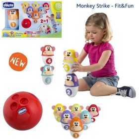 Chicco 0052280 Set da Bowling con 6 Birilli Separabili Impilabili in 12 Pezzi con palla leggera inclusa