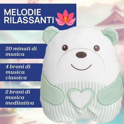 Chicco 012266 Peluche Tenero Orsetto Morbido Peluche Elettronico 20 Minuti di Musica Rilassante e Luce Soffusa