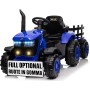 Trattore Elettrico per Bambini 12V con Rimorchio - Maxi Trattore Cavalcabile con ruote in gomma