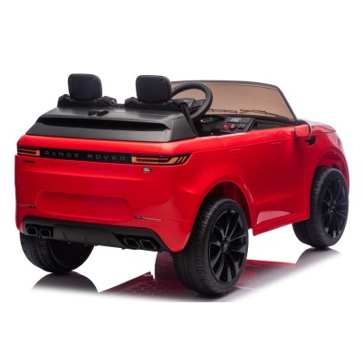 Auto Elettrica 24V per Bambini 2 Posti Range Rover Sport con Sedile in Pelle Cintura 3 Punti Telecomando