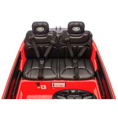 Auto Elettrica 24V per Bambini 2 Posti Range Rover Sport con Sedile in Pelle Cintura 3 Punti Telecomando