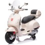 Moto Elettrica Scooter Per Bambini VESPA GTS SUPER 12V con Bauletto MP3 Luci a Led Sedile in Pelle Full Optional