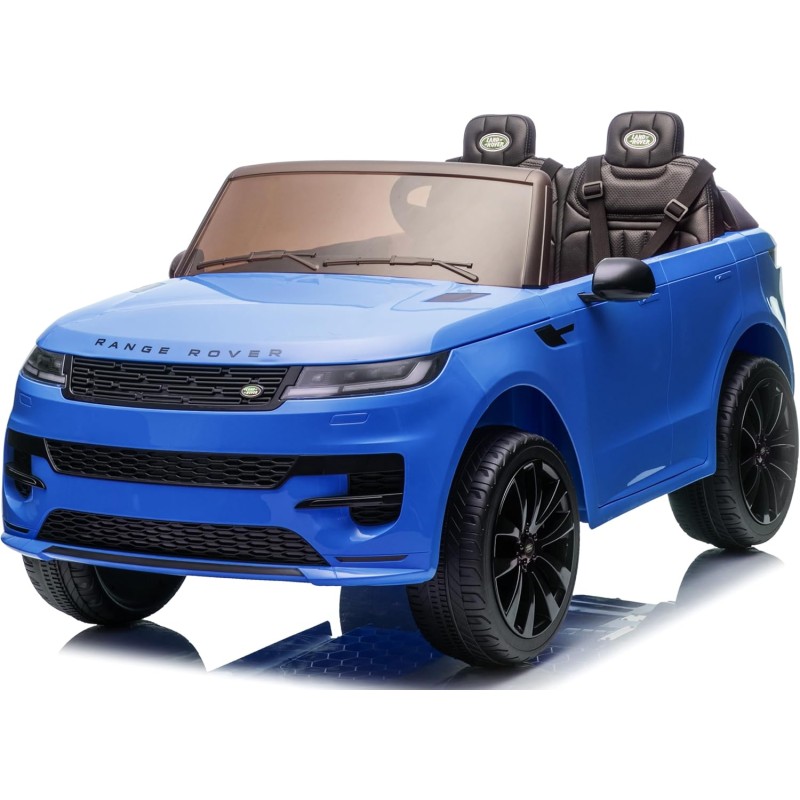Auto Elettrica 24V per Bambini 2 Posti Range Rover Sport con Sedile in Pelle Cintura 3 Punti Telecomando