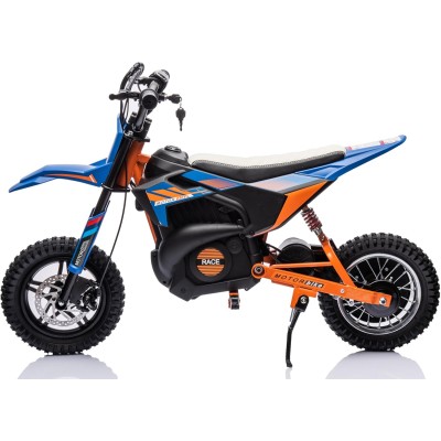 Moto Elettrica per Bambini 24V 250W Velocità fino a 22 km/h Motocicletta da Cross Portata max 63 kg