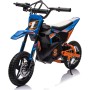 Moto Elettrica per Bambini Thunder Cross 24V 250W sedile in pelle accensione chiave acceleratore a manopola portata max 63kg