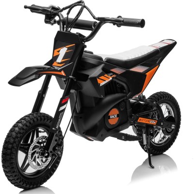 Moto Elettrica per Bambini Thunder Cross 24V 250W sedile in pelle accensione chiave acceleratore a manopola portata max 63kg