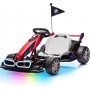 Go Kart Elettrico BMW per Bambini 24V con Sedile Regolabile 6-12 Anni Luci LED 2 Velocità Modalità Drift