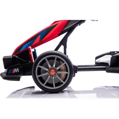 Go Kart Elettrico BMW per Bambini 24V con Sedile Regolabile 6-12 Anni Luci LED 2 Velocità Modalità Drift