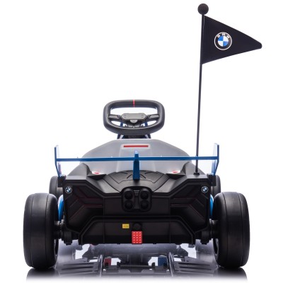 Go Kart Elettrico BMW per Bambini 24V con Sedile Regolabile 6-12 Anni Luci LED 2 Velocità Modalità Drift