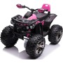 Quad Jungle ATV Elettrico 12V per Bambini con Ammortizzatori Reali Batteria Potenziata Schienale Ruote Grandi