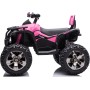 Quad Jungle ATV Elettrico 12V per Bambini con Ammortizzatori Reali Batteria Potenziata Schienale Ruote Grandi