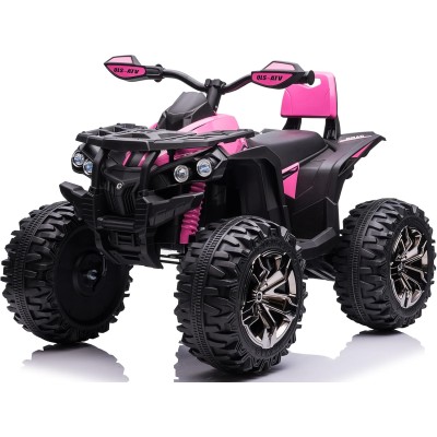 Quad Jungle ATV Elettrico 12V per Bambini con Ammortizzatori Reali Batteria Potenziata Schienale Ruote Grandi
