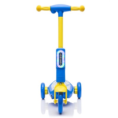 Monopattino Elettrico per Bambini 6V a 3 Ruote con Luci LED 2 in 1 Elettrico e a Spinta Portata 30 kg - Blu