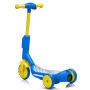 Monopattino Elettrico per Bambini 6V a 3 Ruote con Luci LED 2 in 1 Elettrico e a Spinta Portata 30 kg - Blu