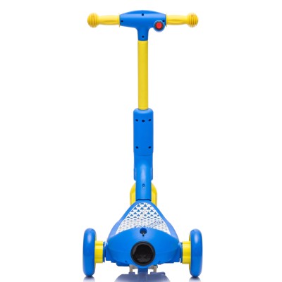 Monopattino Elettrico per Bambini 6V a 3 Ruote con Luci LED 2 in 1 Elettrico e a Spinta Portata 30 kg - Blu