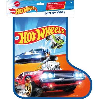Hot Wheels Calza sorprese 2026, playset con veicolo, astuccio da colorare, capellino, stickers, JNB78