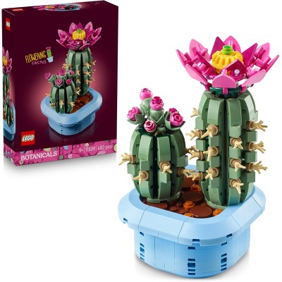 LEGO Botanicals 11509 Cactus in Fiore Pianta Artificiale in Vaso con 2 Cactus e Fiori Finti