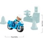 LEGO DUPLO 10471 Motocicletta Blu della Polizia con Moto Poliziotto Semaforo e 2 Coni per la motricità fine