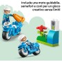 LEGO DUPLO 10471 Motocicletta Blu della Polizia con Moto Poliziotto Semaforo e 2 Coni per la motricità fine
