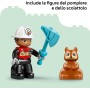 LEGO DUPLO 10473 Autopompa con Manichetta e Pompiere Camion Rosso con Scala Personaggio e Scoiattolo Gioco per la Motricità Fine