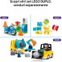 LEGO DUPLO 10473 Autopompa con Manichetta e Pompiere Camion Rosso con Scala Personaggio e Scoiattolo Gioco per la Motricità Fine