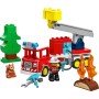 LEGO DUPLO 10473 Autopompa con Manichetta e Pompiere Camion Rosso con Scala Personaggio e Scoiattolo Gioco per la Motricità Fine