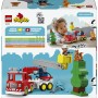 LEGO DUPLO 10473 Autopompa con Manichetta e Pompiere Camion Rosso con Scala Personaggio e Scoiattolo Gioco per la Motricità Fine