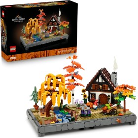 LEGO Icons 11372 Giardino Autunnale del Cottage Modellino con Casa 4 Alberi Animali e Fiori