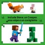 LEGO Minecraft 21583 Avventura di Steve nella Taiga con Steve con Spada di Diamante Creeper Volpe e Coniglietto
