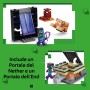 LEGO Minecraft 21584 Viaggio nel Portale del Nether e dell’End con Eroe Enderman e Baby Hoglin