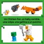 LEGO Minecraft 21585 Fattoria di Galline con Minifigure Fan della Gallina Mob Baby Zombie e Volpe