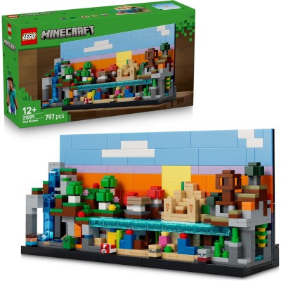 LEGO Minecraft 21589 Mini-Biomi Puzzle 3D con 5 Microfigure