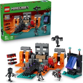 LEGO Minecraft 21590 Battaglia Contro il Wither Set Interattivo con Guerriero Crimson Strider Cubo di Magma e 2 Scheletri Wither