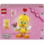 LEGO Icons 40824 Titti Uccellino Looney Tunes con Fiori Cuore Arco di Cupido e Supporto a Forma di Nuvola