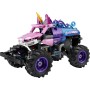 LEGO Technic 42220 Monster Jam Sparkle Smash a Retrocarica Auto da Corsa Pull-Back Unicorno Rosa