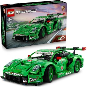 LEGO Technic 42224 Auto Porsche 911 GT3 R REXY AO Racing con Motore a 6 Cilindri Trazione Posteriore e Design da Dinosauro