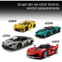 LEGO Technic 42224 Auto Porsche 911 GT3 R REXY AO Racing con Motore a 6 Cilindri Trazione Posteriore e Design da Dinosauro