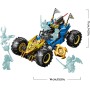 LEGO NINJAGO 71856 Auto Mutaforma di Jay 2in1 con 5 Minifigure Ninja tra cui Kai e Nya oltre a Shuriken e Spade