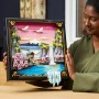 LEGO Art 31218 Paesaggio Giapponese con Ciliegi Fioriti con Monte Fuji Sakura e Cascata e Cornice per Quadri