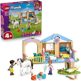 LEGO Friends 42696 Clinica Veterinaria per Animali con Stalla 2 Mini Bamboline Animali e Accessori