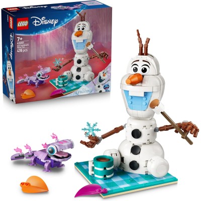 LEGO Disney Frozen 43287 Il Divertente Picnic di Olaf e Bruni Pupazzo di Neve con Coperta da Picnic e Accessori