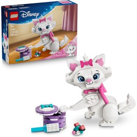 LEGO Disney 43286 Adorabile Minou de Gli Aristogatti Gatto con Fiocco in Tessuto e accessori