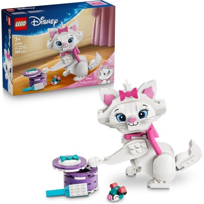 LEGO Disney 43286 Adorabile Minou de Gli Aristogatti Gatto con Fiocco in Tessuto e accessori