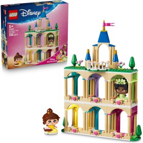 LEGO Disney Princess 43291 Mini-Belle e Mini-Tiana con Castello con 2 Mini Bamboline e Accessori