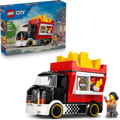 LEGO City 60488 Food Truck delle Patatine Camion con Negozio Rimovibile 2 Minifigure Accessori e Cibo