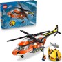 LEGO City 60503 Elicottero della Guardia Costiera Veicolo di Emergenza con Porte Scorrevoli 4 Minifigure e Squalo