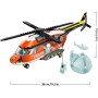 LEGO City 60503 Elicottero della Guardia Costiera Veicolo di Emergenza con Porte Scorrevoli 4 Minifigure e Squalo