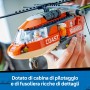 LEGO City 60503 Elicottero della Guardia Costiera Veicolo di Emergenza con Porte Scorrevoli 4 Minifigure e Squalo
