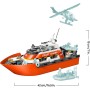 LEGO City 60504 Motoscafo di Soccorso ed Elicottero della Guardia Costiera con 5 Minifigure e un Cane